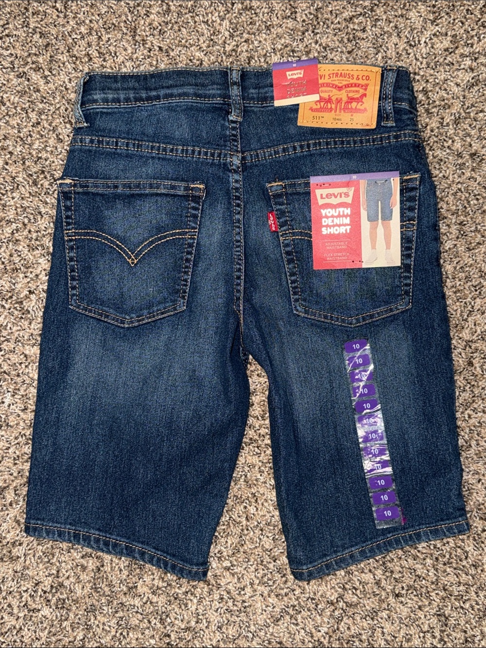 Levi's Boys Jean Shorts size 10 NWT